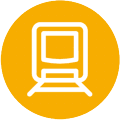 Long distance train pictogram
