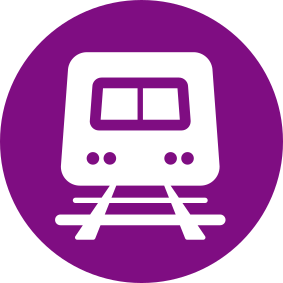 Long distance train pictogram